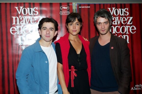 Jean-Noël Brouté, Vimala Pons et Sylvain Dieuaide à l'avant-première de Vous n'avez encore rien vu à Paris, le 24 septembre 2012.