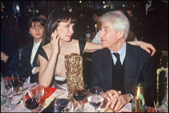 Alain Resnais et sa muse Sabine Azema en 1994 aux César.