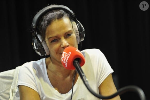 La princesse Stéphanie de Monaco lors de son émission Jungle Fight-Fight Aids sur Radio Monaco le 24 Septembre 2012 dans les studios de Monaco