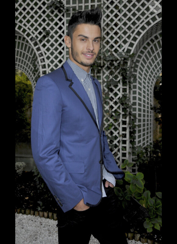 Baptiste Giabiconi à la conférence de presse du lancement de son album Oxygen, à l'hôtel Bristol à Paris, le 24 septembre 2012