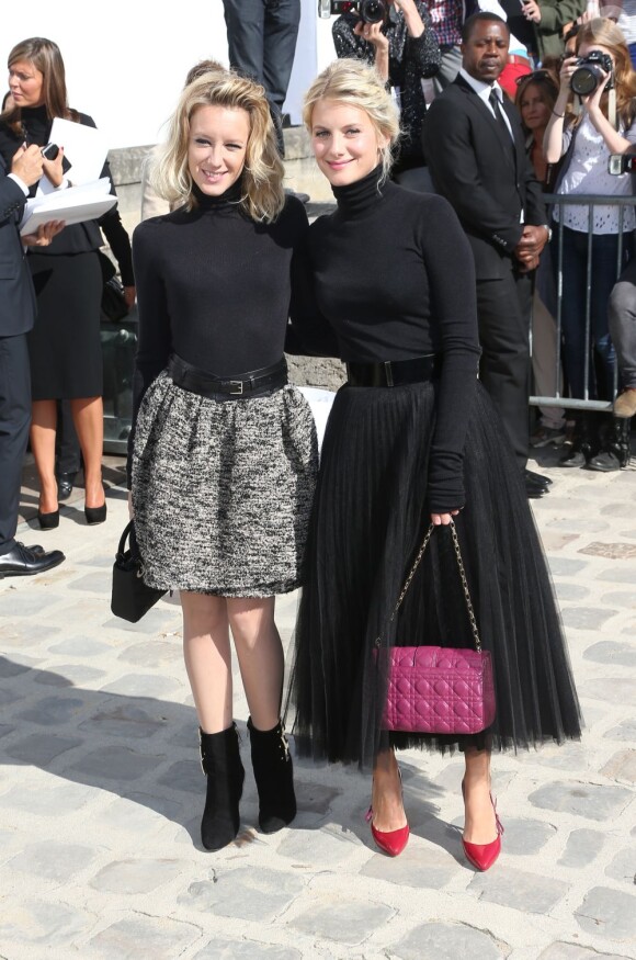 Ludivine Sagnier et Mélanie Laurent, charmant duo au défilé Dior à Paris le 28 septembre 2012