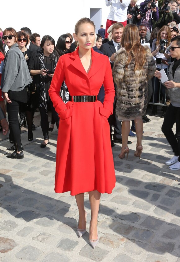 Leelee Sobieski au défilé Dior à Paris le 28 septembre 2012