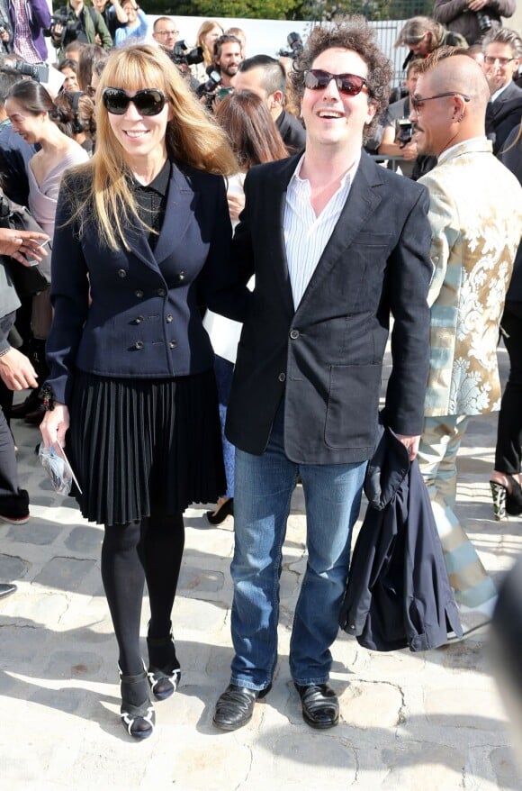 Victoire de Castellane et Guillaume Gallienne au défilé Dior à Paris le 28 septembre 2012