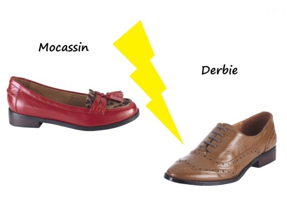 Mocassin VS derbie, le match de shoes.