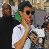 Rihanna, stylée et de retour à son hôtel le Gansevoort. New York, le 1er octobre 2012.