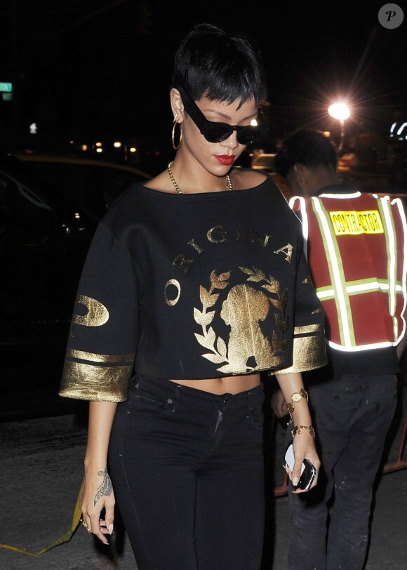 Rihanna, belle de nuit à New York, le 1er octobre 2012.