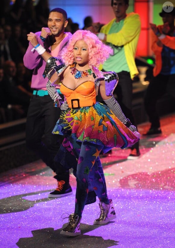 Nicki Minaj animait le défilé Victoria's Secret à New York, le 9 novembre 2012.