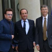 François Hollande : Avec Bono et Bill Gates à l'Élysée, contre la pauvreté