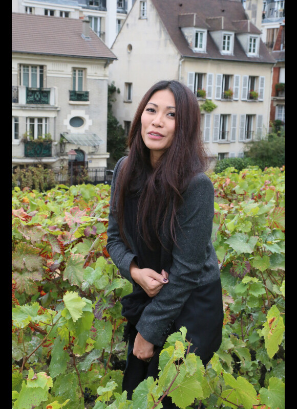 Anggun, à Paris, le samedi 13 octobre 2012 à l'occasion des vendanges.