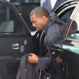 Exclusif - Kanye West arrive à l'hôtel de sa petite amie Kim Kardashian à Miami. Le 14 Octobre 2012.