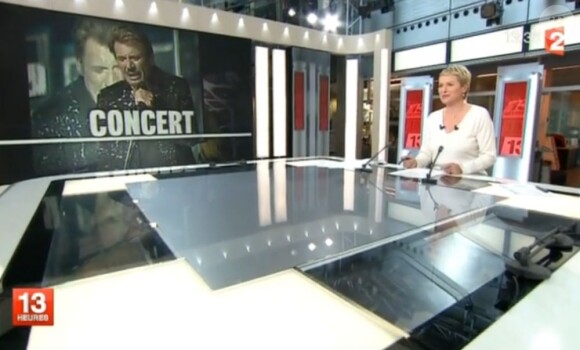 Elise Lucet a consacré un sujet aux concerts de Johnny Hallyday à Londres dans son journal de 13 heures, le 16 octobre 2012.