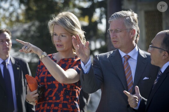 Le prince Philippe et la princesse Mathilde de Belgique lors de leur visite officielle en Turquie, du 15 au 19 octobre 2012.