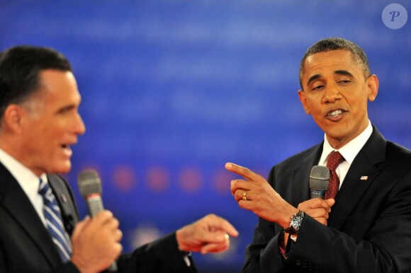 Barack Obama lors du débat télévisé pour l'élection présidentielle américaine le 17 octobre 2012.
