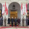 Le prince Albert de Monaco et la princesse Charlene à Varsovie le 17 octobre 2012, au premier jour de leur visite officielle de trois jours en Pologne.