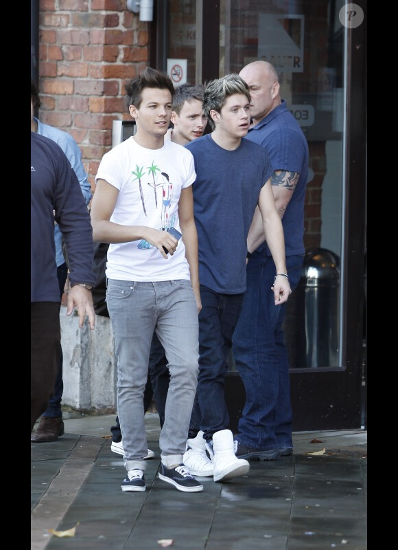 Les One Direction à Manchester, le mercredi 17 octobre 2012.