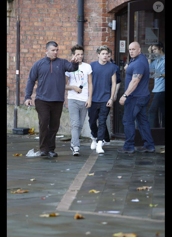 Les One Direction à Manchester, le mercredi 17 octobre 2012.