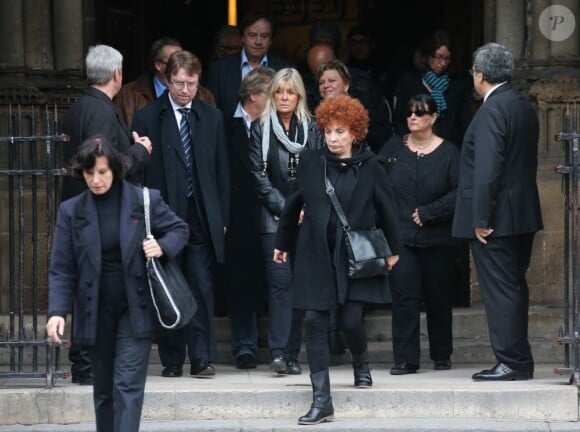 Après la cérémonie pour Frank Alamo en l'église de Saint-Germain-des-Prés à Paris, le 18 octobre 2012.