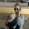 Kate Hudson et son adorable fils arrivent à Paris le 18 octobre 2012