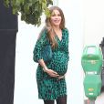 Sofia Vergara enceinte sur le tournage de la série  Modern Family  à West Hollywood, le 18 octobre 2012.