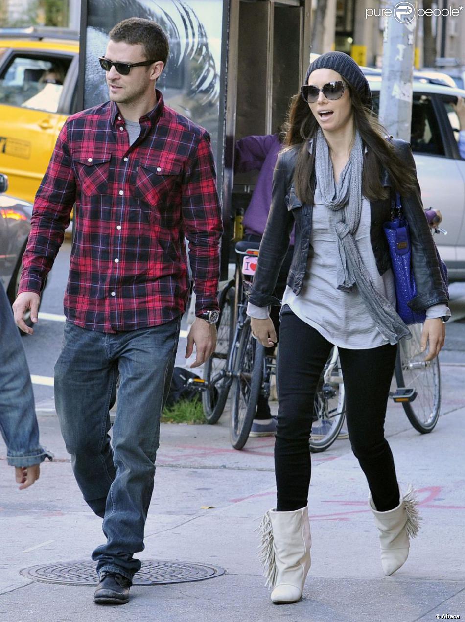 Exclusif - Justin Timberlake et Jessica Biel à New York en septembre 2011.