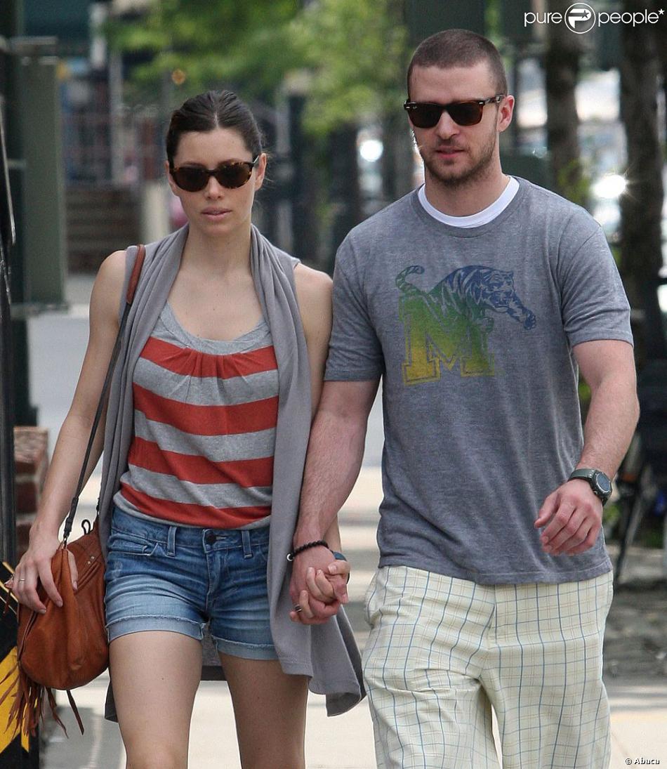 Jessica Biel et Justin Timberlake à New York en mai 2010.