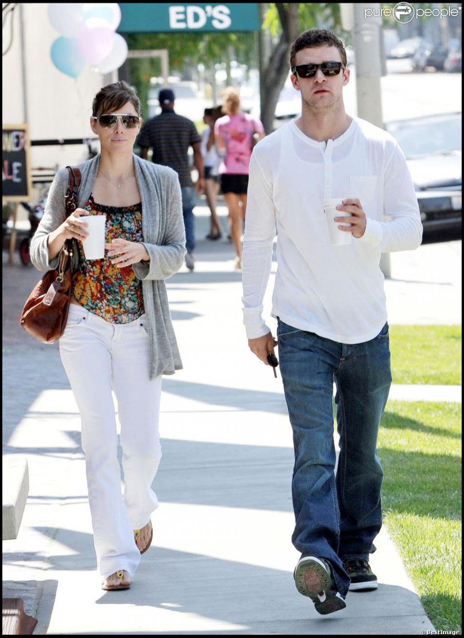 Exclusif - Jessica Biel et Justin Timberlake à Los Angeles en août 2008.