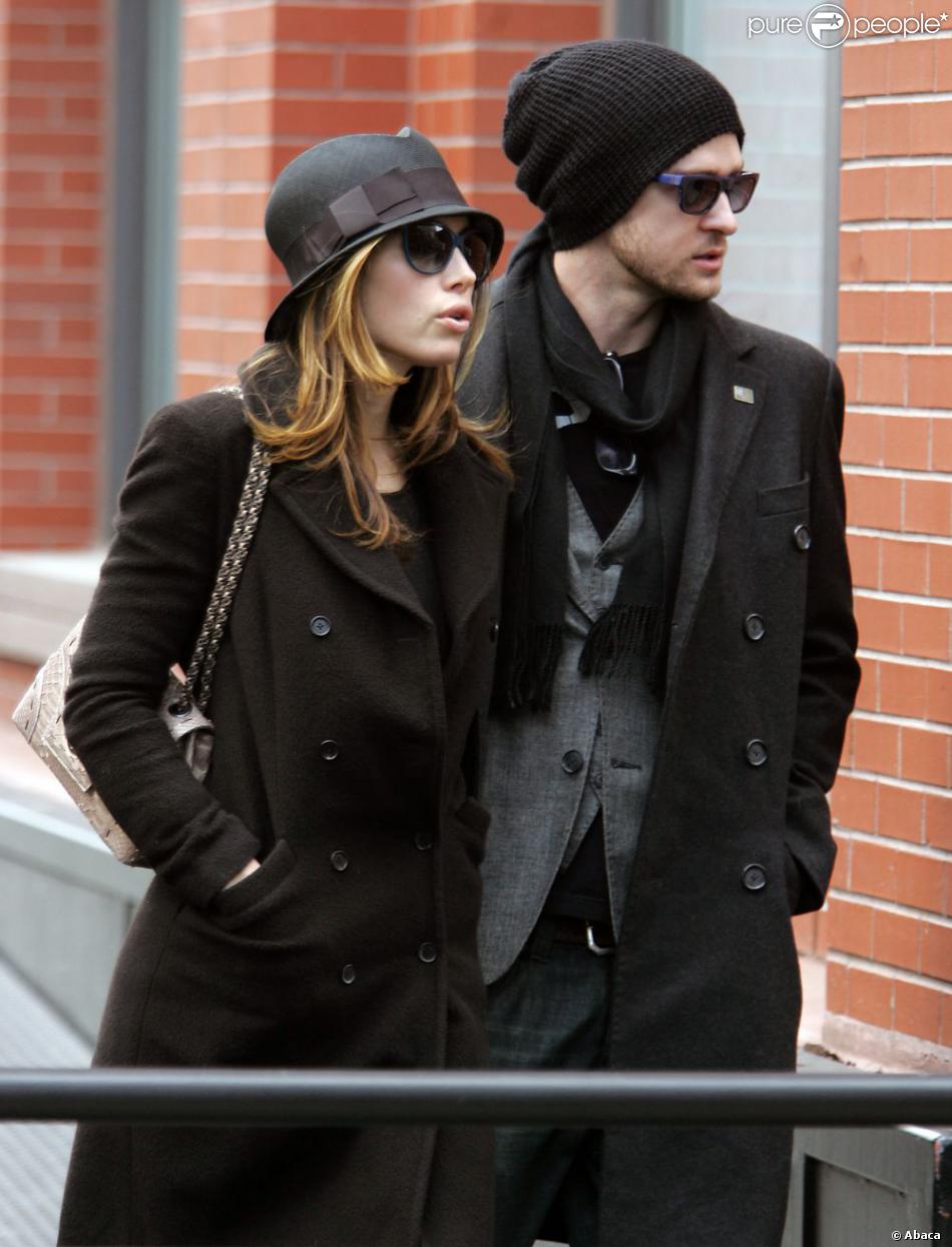Jessica Biel et Justin Timberlake à New York, en février 2010.