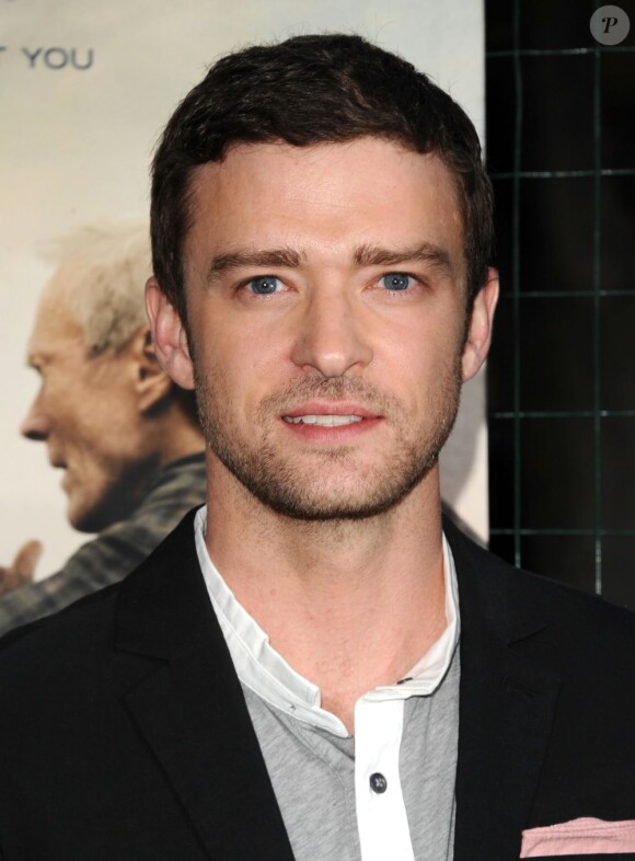 Justin Timberlake lors de l'avant-première du film Trouble With The Curve au Regency Village Theatre à Los Angeles. Le 19 septembre 2012.