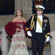 La princesse Maxima et le prince Willem-Alexander des Pays-Bas - Arrivée des invités au dîner de gala organisé au Palais Grand-Ducal, à l'occasion du mariage du prince Guillaume de Luxembourg et la comtesse Stéphanie de Lannoy à Luxembourg, le 19 octobre 2012.