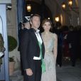 Le prince Emmanuel Philibert et la princesse Clotilde de Savoie - Arrivée des invités au dîner de gala organisé au Palais Grand-Ducal, à l'occasion du mariage du prince Guillaume de Luxembourg et la comtesse Stéphanie de Lannoy à Luxembourg, le 19 octobre 2012.