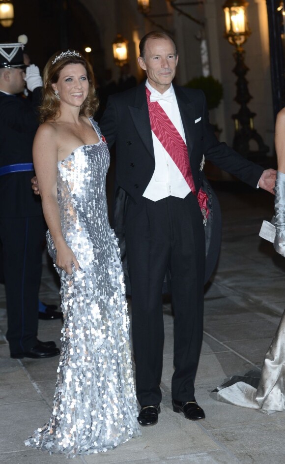 La princesse Märtha Louise de Norvège et le prince Kyril de Bulgarie - Arrivée des invités au dîner de gala organisé au Palais Grand-Ducal, à l'occasion du mariage du prince Guillaume de Luxembourg et la comtesse Stéphanie de Lannoy à Luxembourg, le 19 octobre 2012.