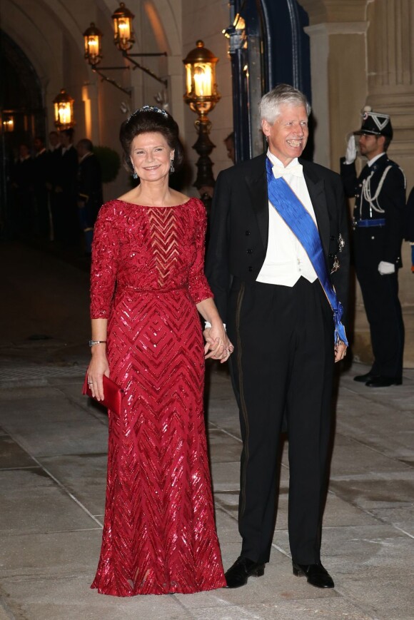 Le prince Nikolaus et la princesse Margaretha de Liechtenstein - Arrivée des invités au dîner de gala organisé au Palais Grand-Ducal, à l'occasion du mariage du prince Guillaume de Luxembourg et la comtesse Stéphanie de Lannoy à Luxembourg, le 19 octobre 2012.