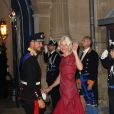 La princesse Mette-Marit et le prince Haakon de Norvège - Arrivée des invités au dîner de gala organisé au Palais Grand-Ducal, à l'occasion du mariage du prince Guillaume de Luxembourg et la comtesse Stéphanie de Lannoy à Luxembourg, le 19 octobre 2012.