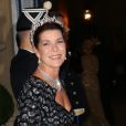 Caroline de Monaco - Arrivée des invités au dîner de gala organisé au Palais Grand-Ducal, à l'occasion du mariage du prince Guillaume de Luxembourg et la comtesse Stéphanie de Lannoy à Luxembourg, le 19 octobre 2012.