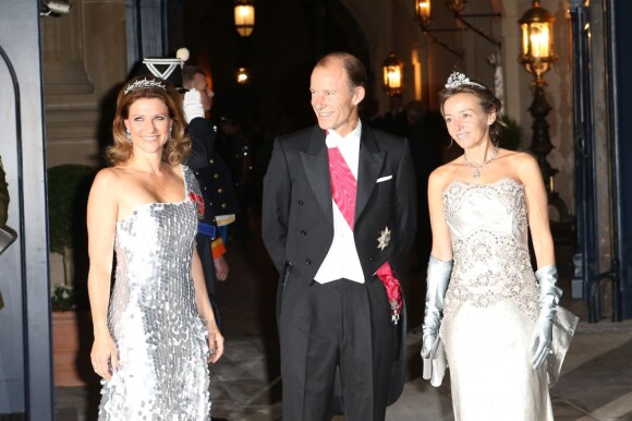 La princesse Märtha Louise de Norvège, le prince Kyril de Bulgarie, et la princesse Aimée d'Orange-Nassau Van Vollenhoven - Arrivée des invités au dîner de gala organisé au Palais Grand-Ducal, à l'occasion du mariage du prince Guillaume de Luxembourg et la comtesse Stéphanie de Lannoy à Luxembourg, le 19 octobre 2012.