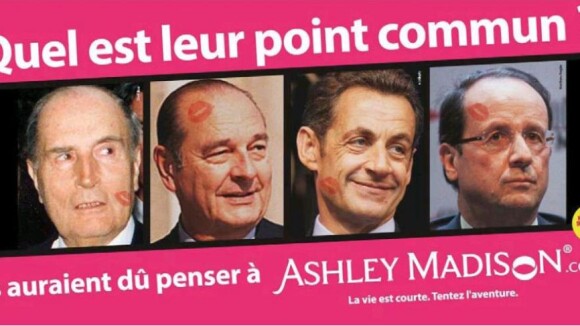 Hollande, Sarkozy, Chirac... font la pub d'un site de rencontres extraconjugales !