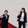 Nicolas Sarkozy et Carla Bruni à Paris, le 15 mai 2012.