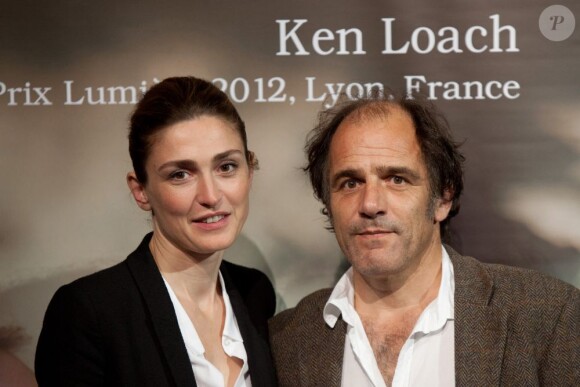 Julie Gayet et Frédéric Pierrot au Festival Lumière à Lyon, octobre 2012.