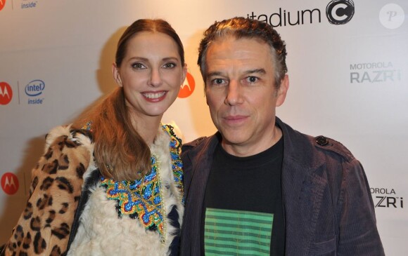 Frédérique Bel et Philippe Vandel à la soirée Motorola à Citadium à Paris le 23 octobre 2012.