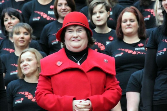Susan Boyle donne de son temps à Glasgow le 24 octobre 2012.