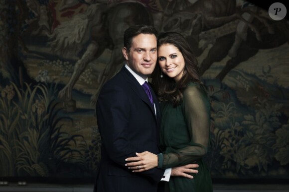 Princesse Madeleine de Suède et Christopher O'Neill photographiés par Ewa-Marie Rundqvist pour leurs fiançailles, annoncées le 25 octobre 2012.