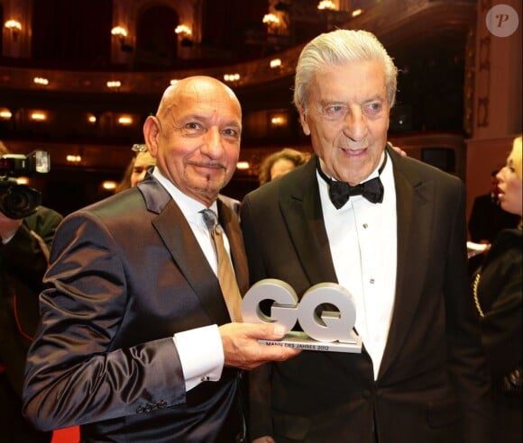 Sir Ben Kingsley et Nino Cerruti à la soirée GQ Men of the Year Award 2012, à Berlin le 26 octobre 2012.