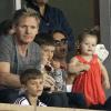 Harper Beckham en premières loges assiste au match de son papa David avec l'équipe des Galaxy Los Angeles. Il affrontait les Seattle Sounders dans la journée du 28 octobre 2012
