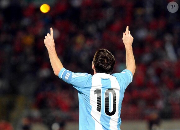 Lionel Messi au Santiago National Stadium de Santiago, au Chili le 16 octobre 2012