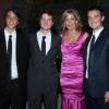 Chris Evert et ses trois fils Colton Mill, Nicky Mill et Alex Mill au Gala qui suivaient le Pro-Celebrity Tennis Classic à Delray Beach en Floride le 27 octobre 2012