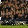 Fabrice Muamba victime d'un arrêt cardiaque lors du match entre Tottenham Hotspur et Bolton Wanderers à Londres le 17 mars 2012