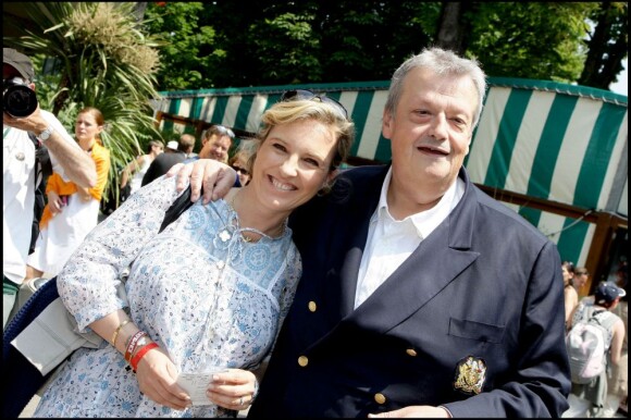 Guy Carlier et Joséphine Dard à Roland-Garros le 3 juin 2009.