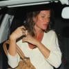 Gisèle Bündchen, enceinte, en voiture avec son mari Tom Brady après un dîner dans un restaurant à Miami, le 3 Novembre 2012