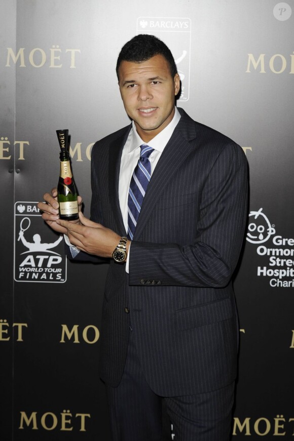 Jo-Wilfried Tsonga lors du gala du Masters de Londres qui se tenait au Royal Courts of Justice de Londres le 3 novembre 2012