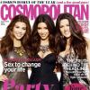 Kourtney, Kim et Khloé Kardashian figurent en couverture du magazine Cosmopolitan UK de décembre 2012.